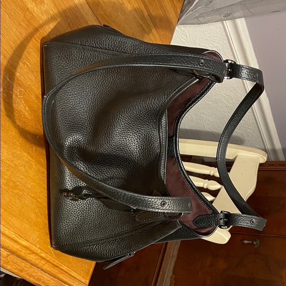 Black Leather Tote Bag